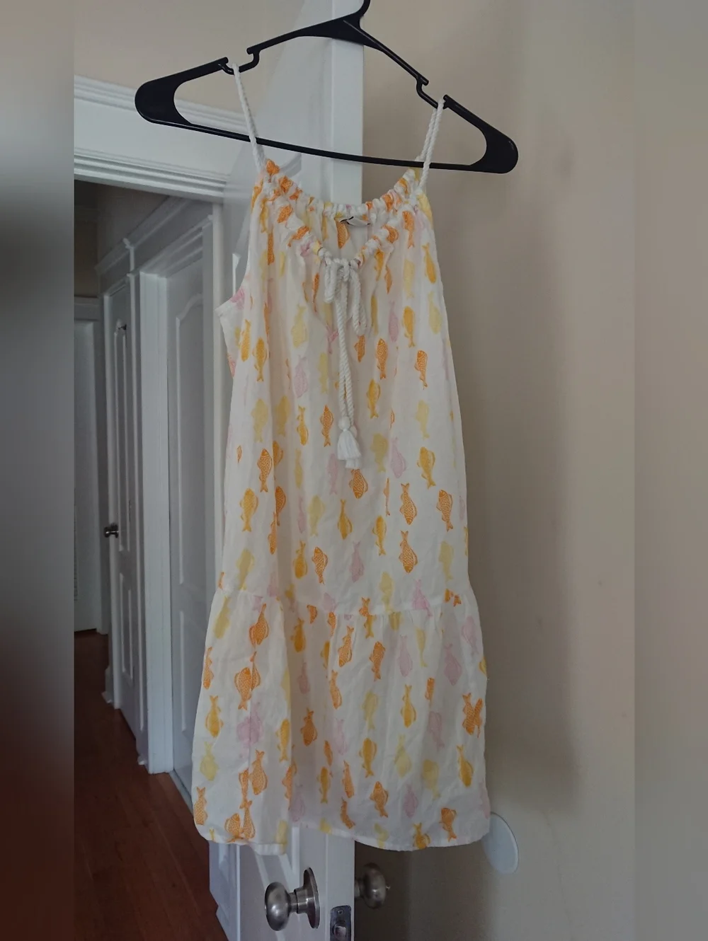 J. crew Lightweight Summer cover up Fish Print dress size XS